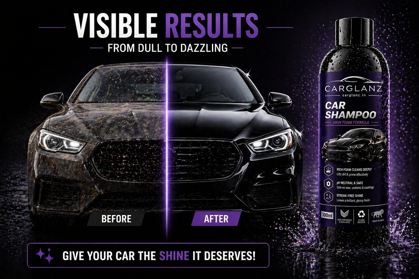 Carglanz High Foam Car Shampoo | Made in India